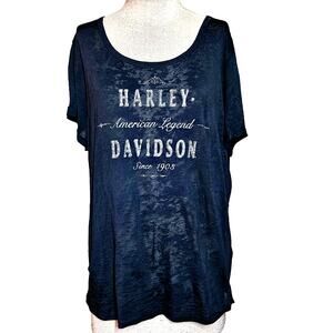 Black Harley Davidson Sheer Top 2XL